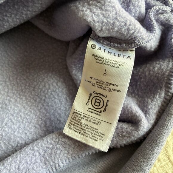 Athleta RetroPlush Crewneck Pullover Sweatshirt with Zip Pocket - Picture 7 of 11